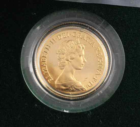 Appraisal: A gold proof sovereign in case with certificate Estimate -