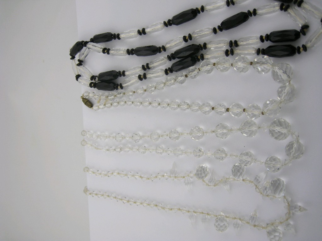 Appraisal: A Rock Crystal graduated bead Necklace two faceted graduated lead