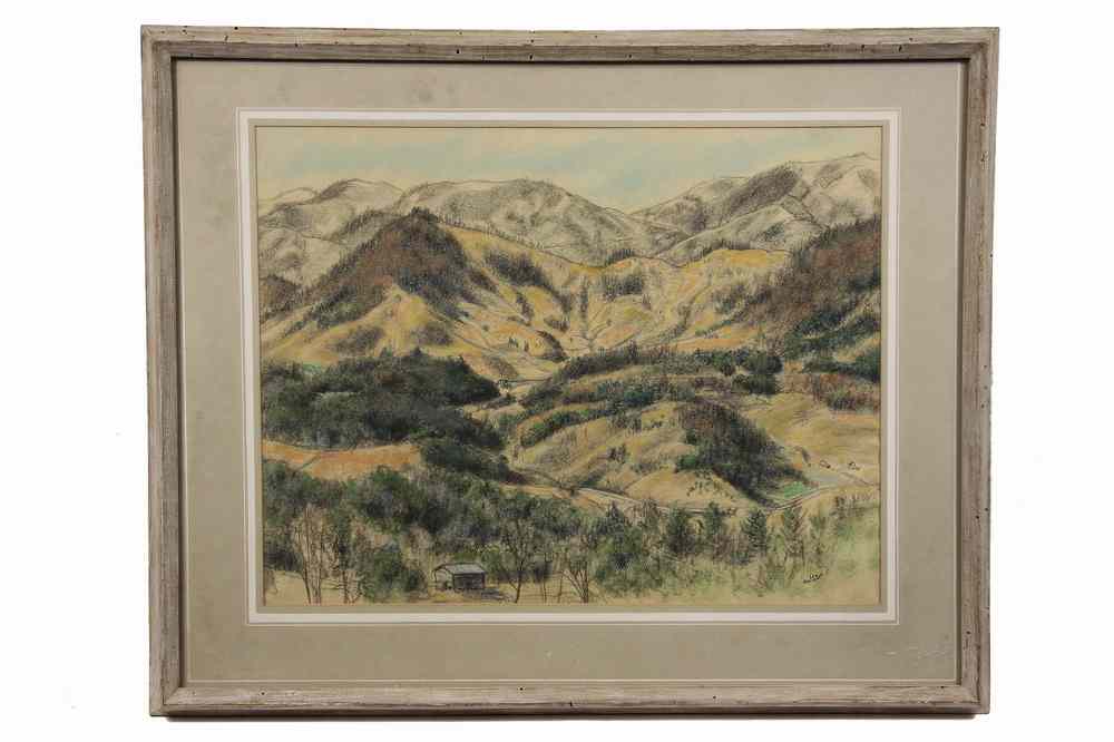 Appraisal: PASTEL ON PAPER - 'Smoky Mountains' by Leo Meissner ME