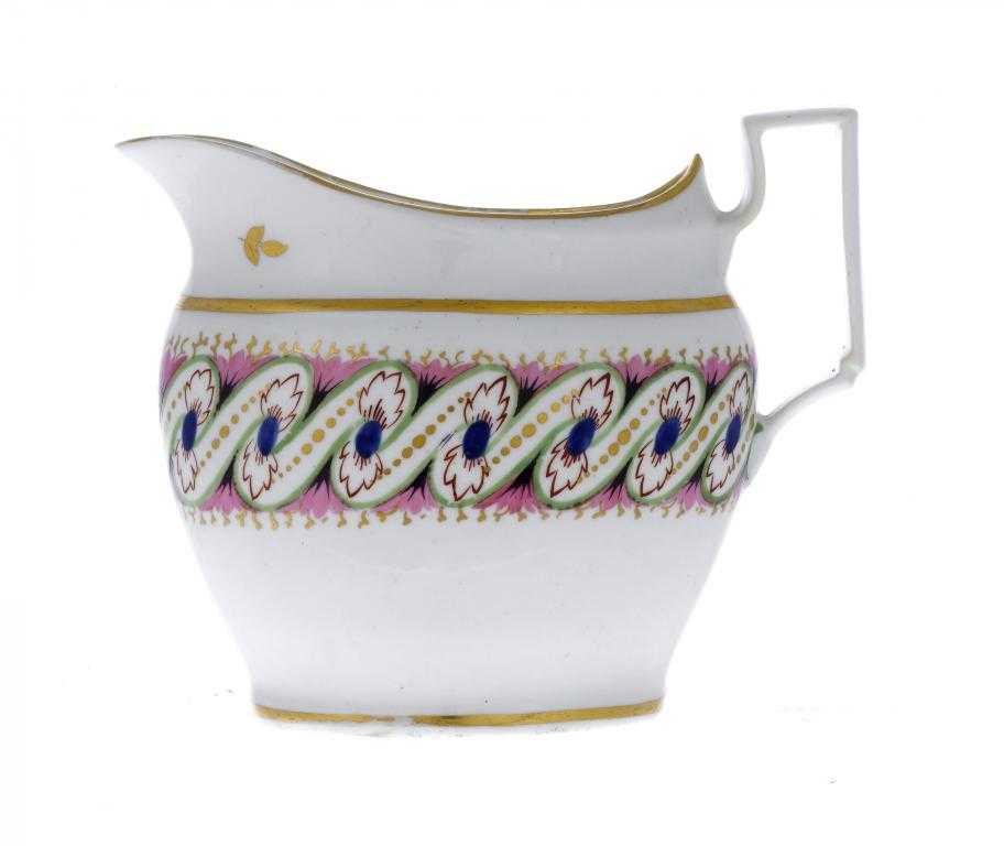 Appraisal: A PINXTON OVAL CREAM JUG PATTERN with a band of