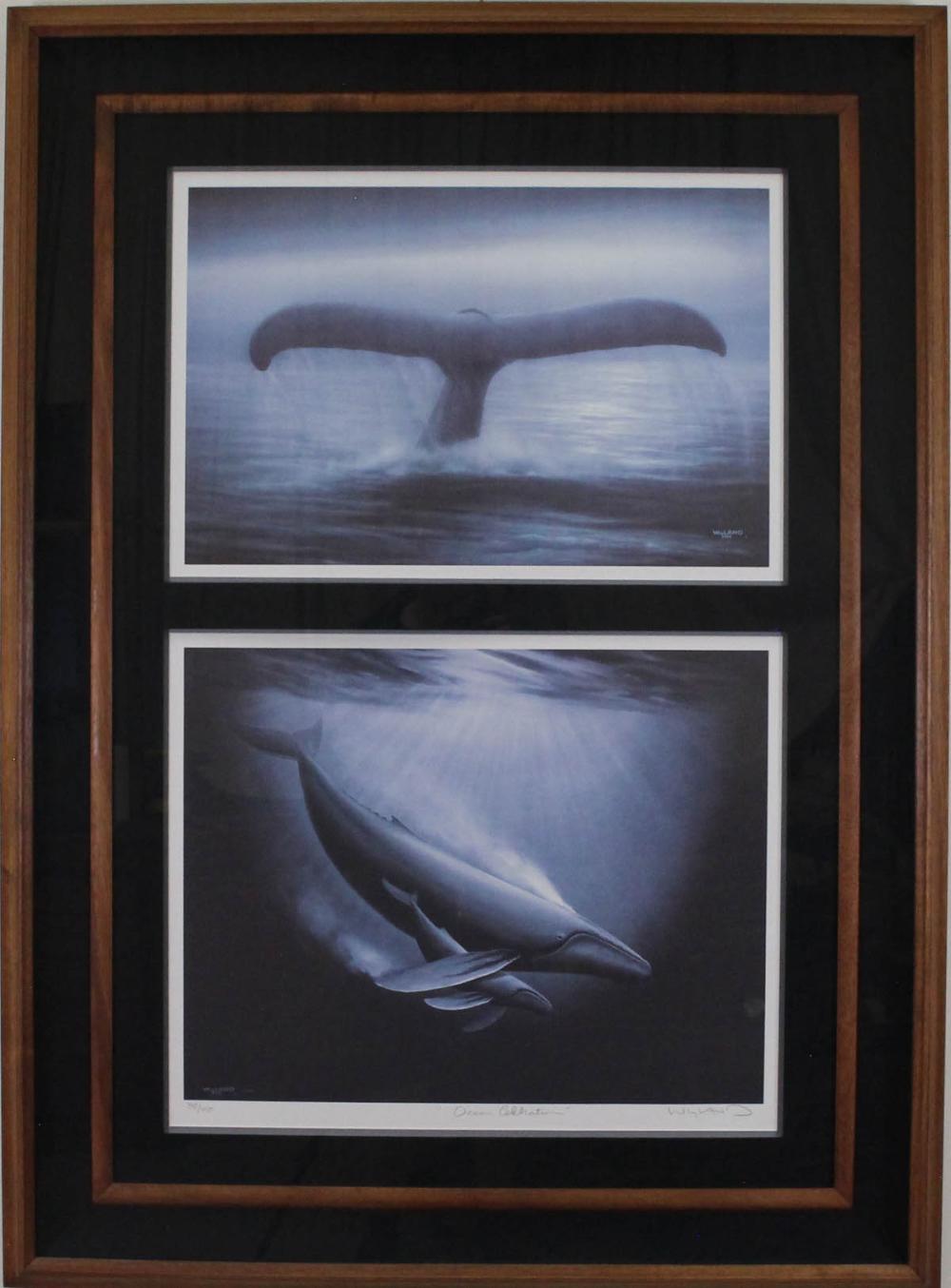 Appraisal: ROBERT WYLAND California b two prints a diptych Ocean Celebration