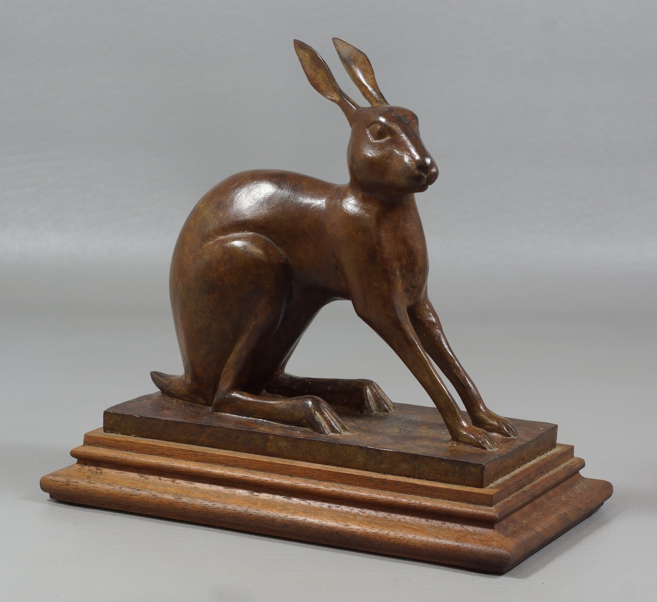 Appraisal: Joel Tea American PA late th c Bronze Sculpture Hare