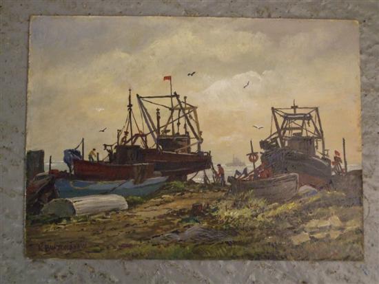 Appraisal: Keith Burtonshaw three oils on board possibly of East Anglian