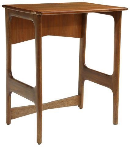 Appraisal: Italian mid-century modern teak writing table c s rectangular top