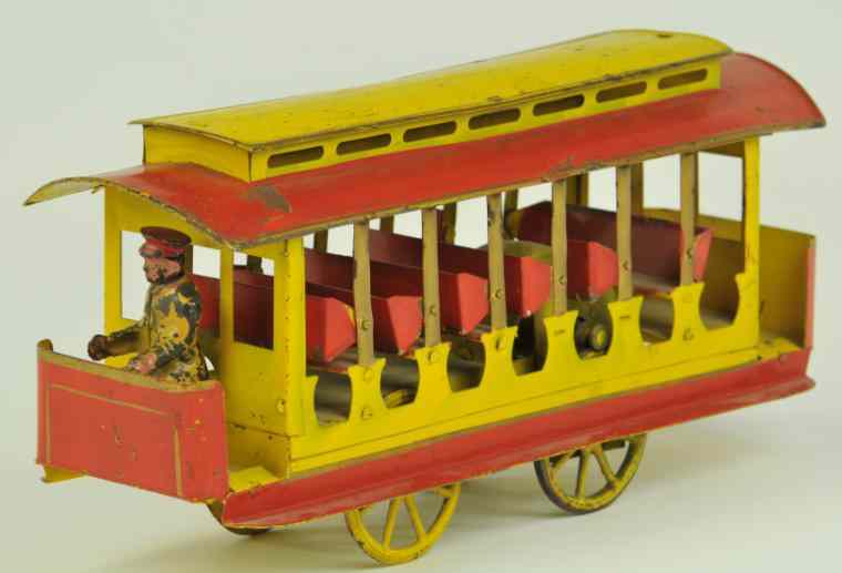 Appraisal: DAYTON TROLLEY Early 's pressed steel done in yellow and