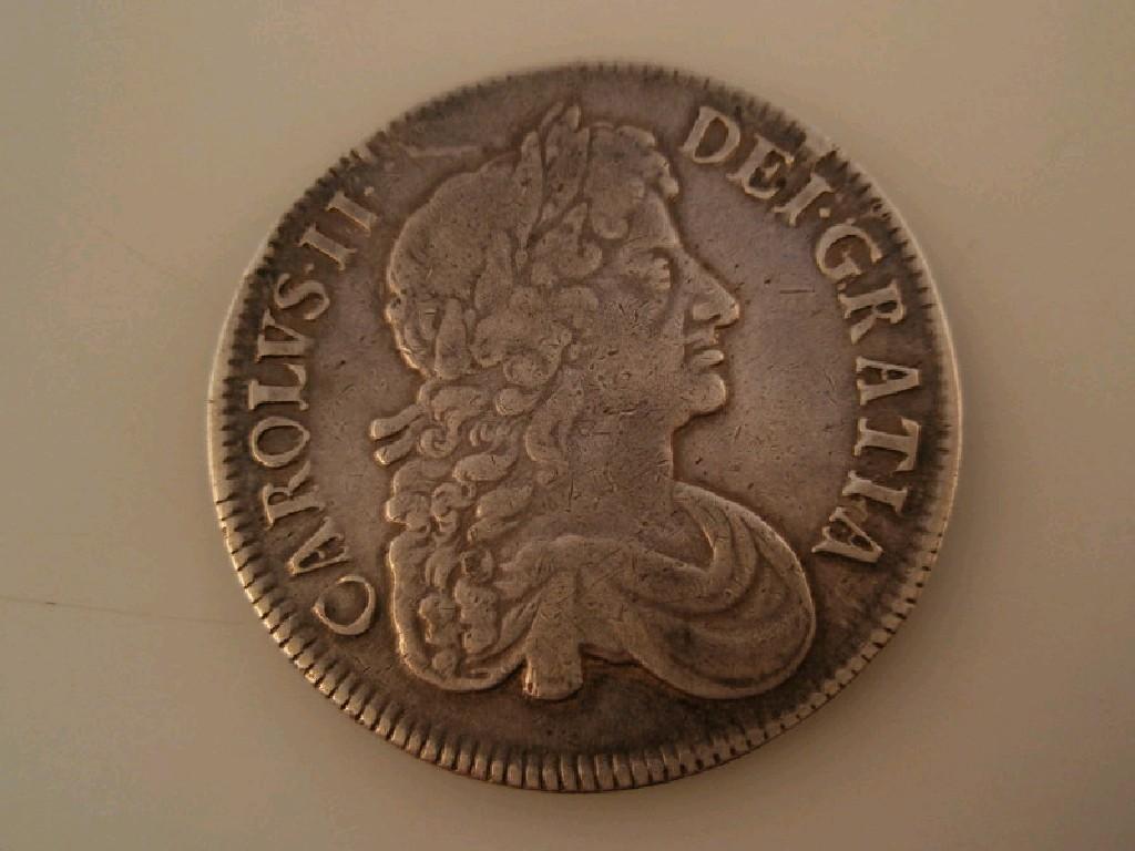 Appraisal: A Charles II silver crown - nice grade nearly VF