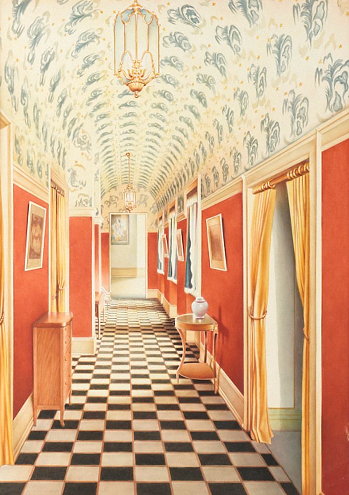 Appraisal: Charles Rubino Hallway Watercolor Charles E Rubino American - Watercolor