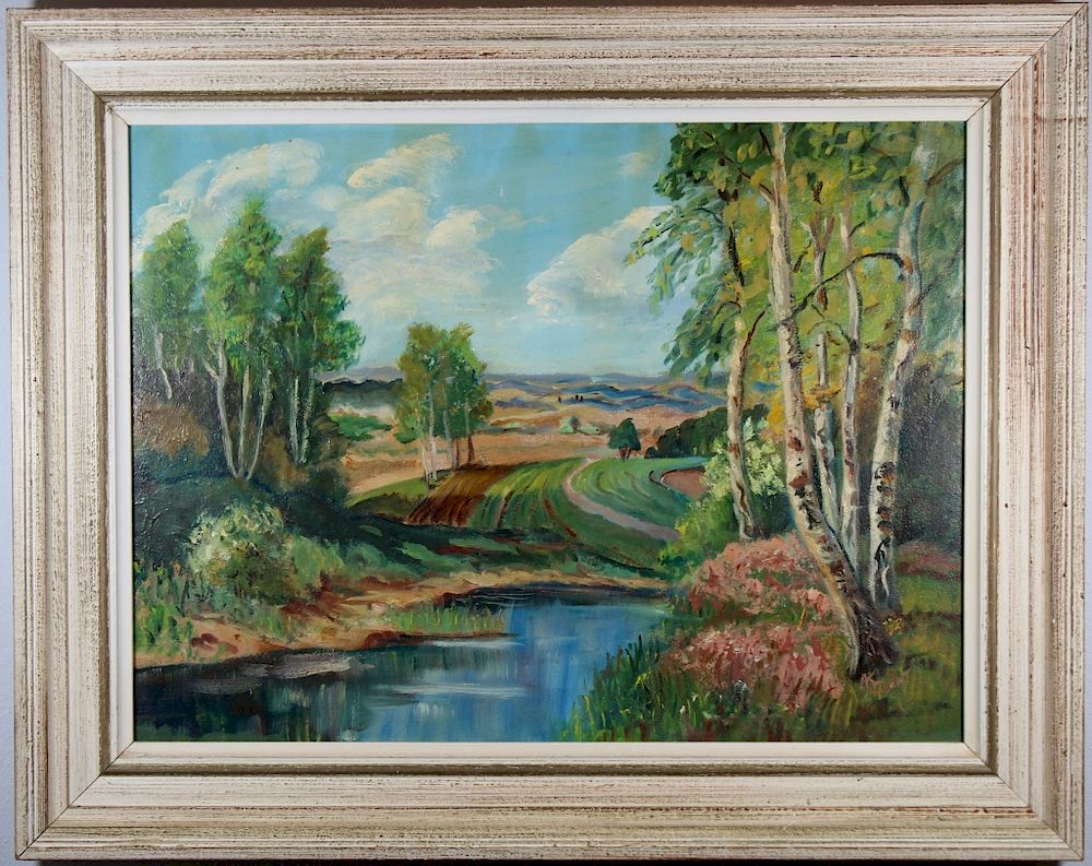 Appraisal: American School Signed Landscape Painting American School Signed Landscape Painting