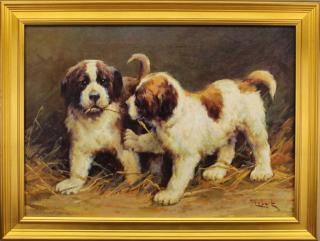 Appraisal: Jean Lefort France B St Bernard Puppies Jean Lefort born