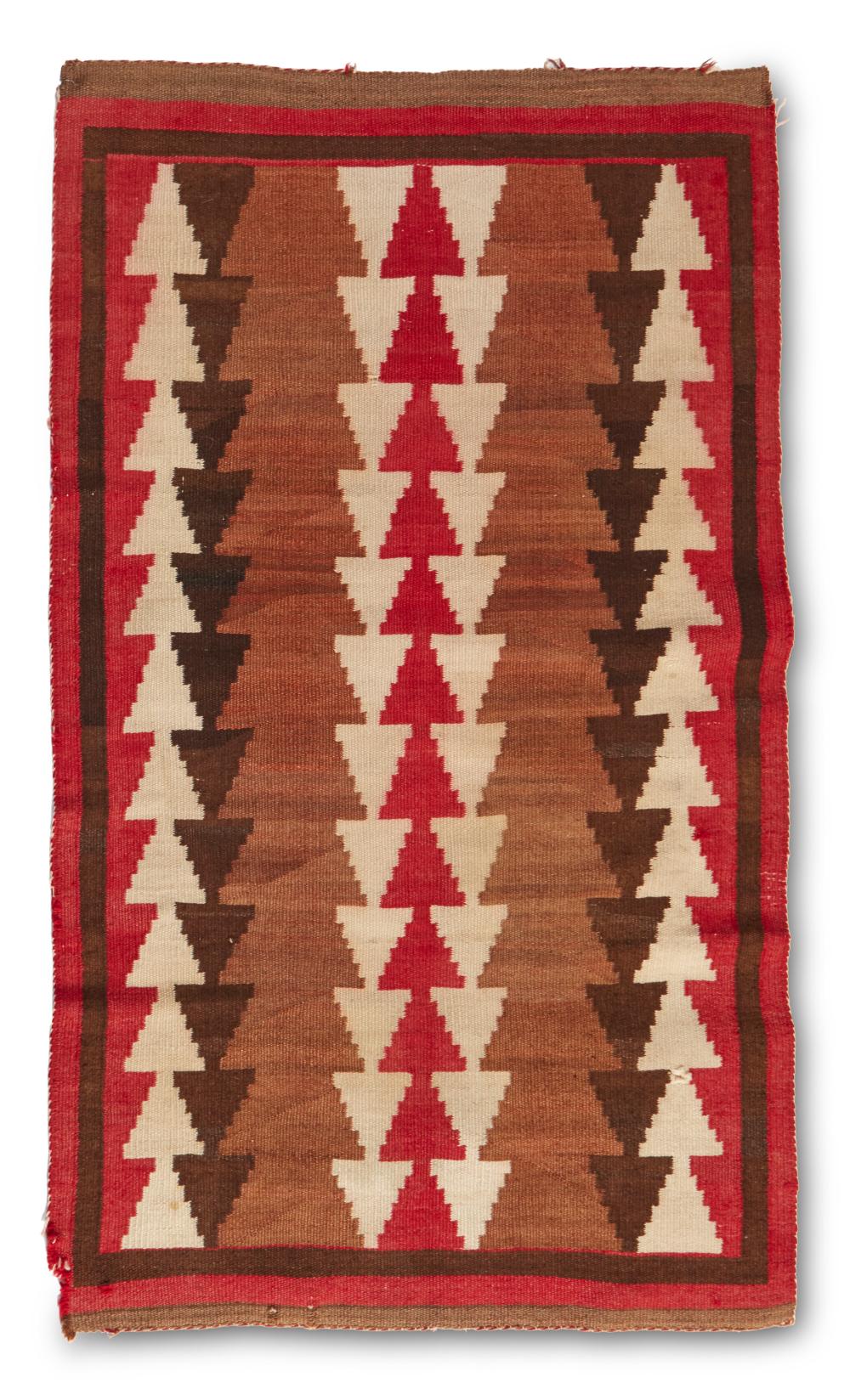 Appraisal: A Navajo regional rug th century Dine Woven in cream