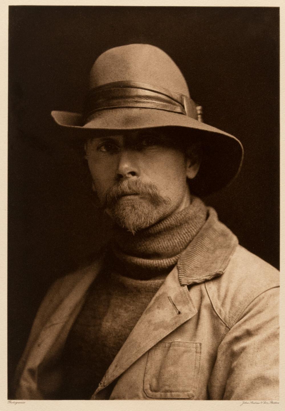 Appraisal: Edward S Curtis - Edward S Curtis Self Portrait -