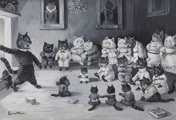 Appraisal: Louis Wain British - The ghost story signed 'Louis Wain'