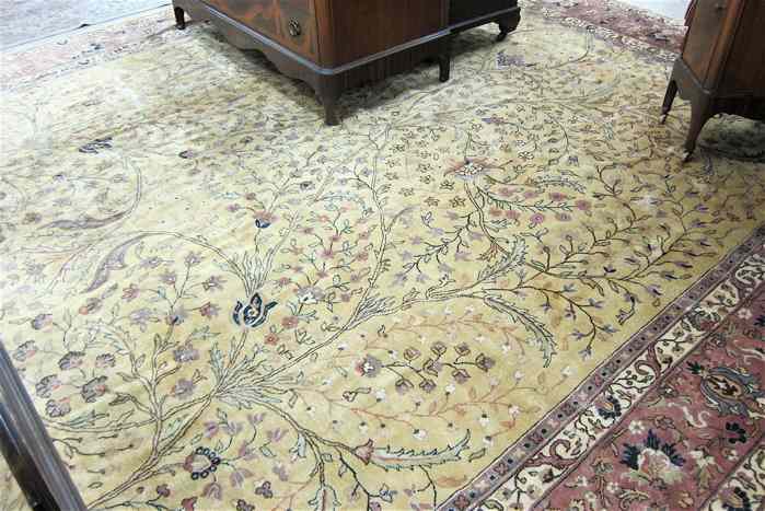 Appraisal: HAND KNOTTED ORIENTAL CARPET Indo-Persian overall tree of life design