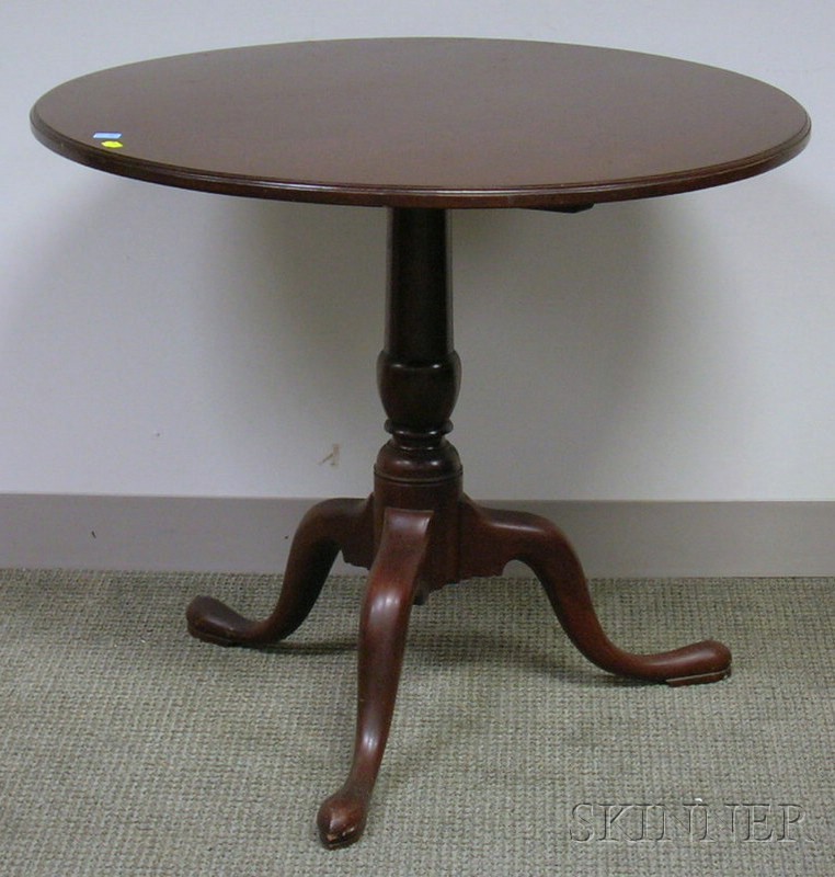 Appraisal: Mahogany Tilt-top Tea Table ht dia in