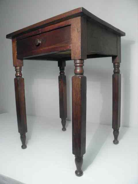 Appraisal: A th century one drawer stand or end table Walnut