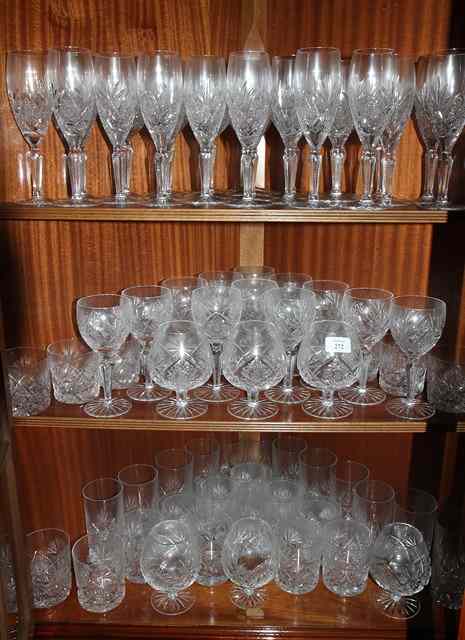 Appraisal: A SUITE OF EDINBURGH CRYSTAL CUT GLASSWARE consisting of wine