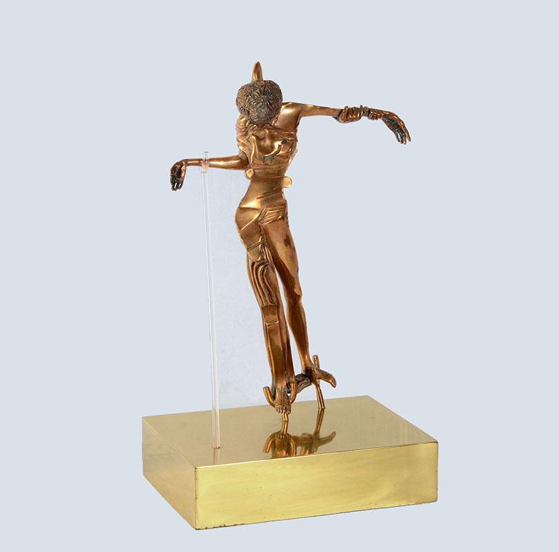 Appraisal: SALVADOR DALI BRONZE ''FEMME A LA TETE DE ROSE'' Signed