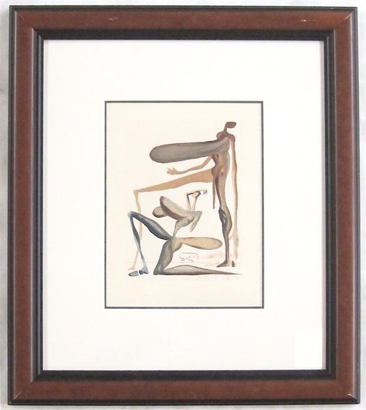 Appraisal: FRAMED LITHOGRAPH AFTER SALVADOR DALI titled Divine Comedy - Purgatory