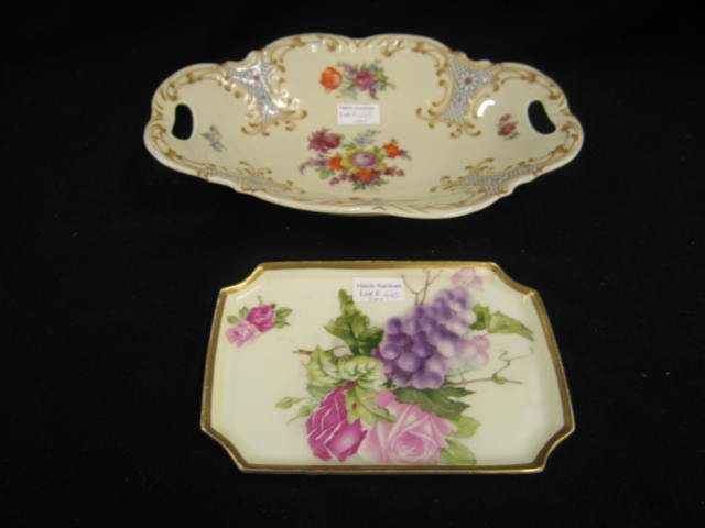 Appraisal: Pcs Porcelain Rosenthal Dresser Tray and oval serving dish