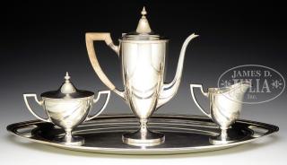 Appraisal: FINE FOUR PIECE STERLING TEA SET BY TIFFANY COMPANY The