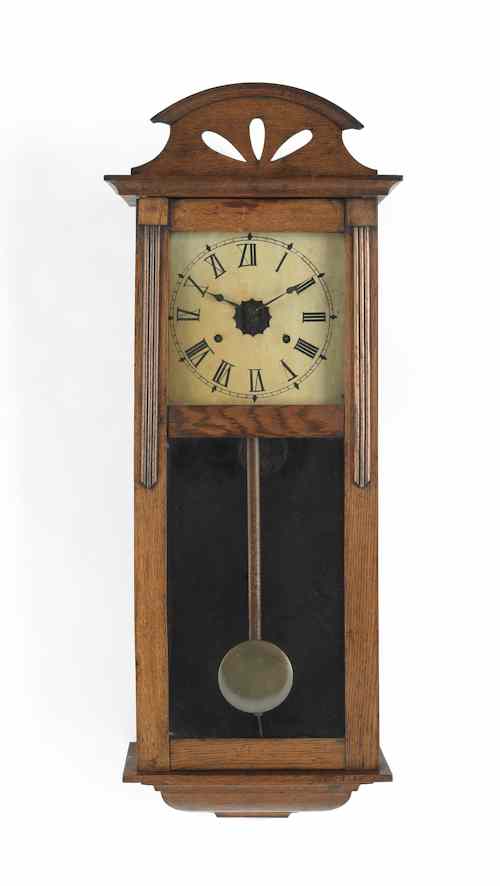 Appraisal: Oak regulator clock early th c h