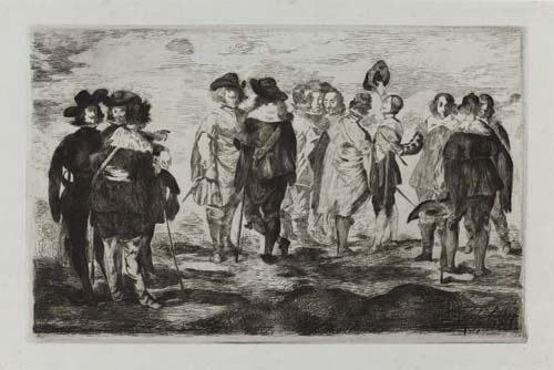 Appraisal: DOUARD MANET Les petits Cavaliers Etching and drypoint - x