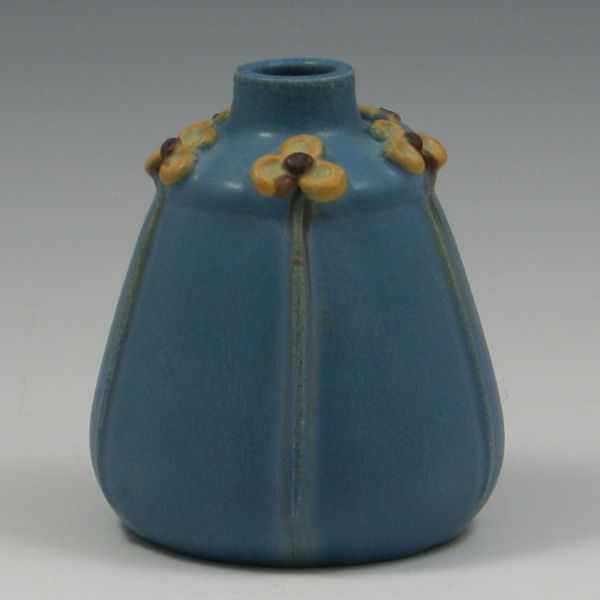 Appraisal: Door Pottery Small Bud Vase in Misty Blue marked die