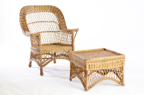 Appraisal: GUSTAV STICKLEY Four willow armchairs three with rounded backs and