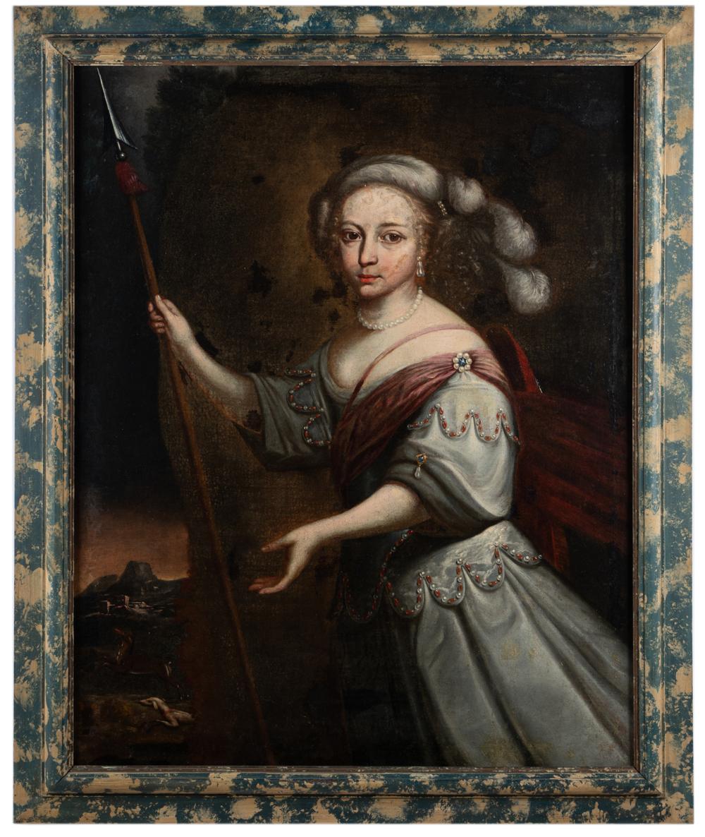 Appraisal: CONTINENTAL SCHOOL PORTRAIT OF A LADYoil on canvas unsigned Provenance