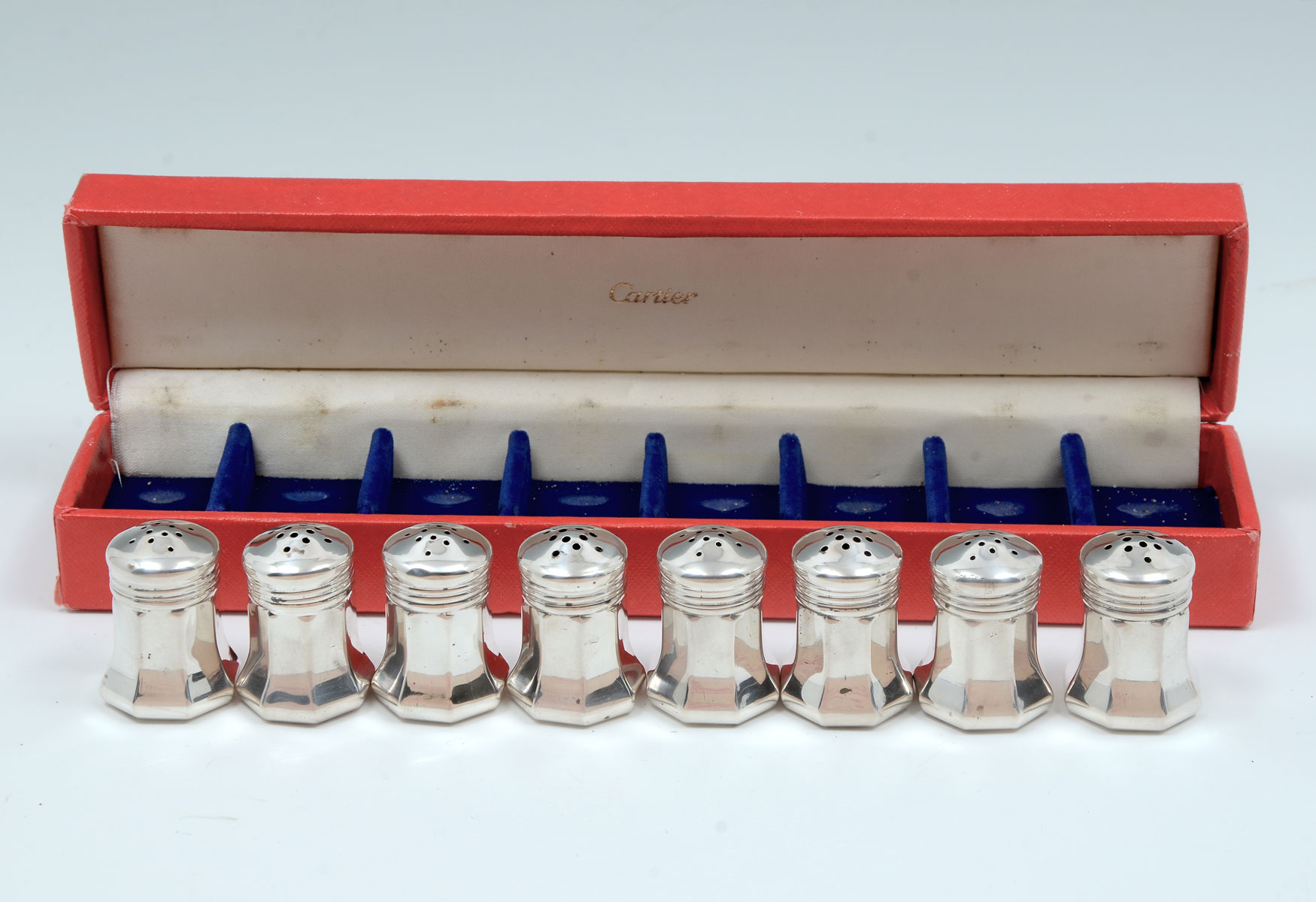 Appraisal: SET OF SILVER CARTIER SALT PEPPER SHAKERS A set of