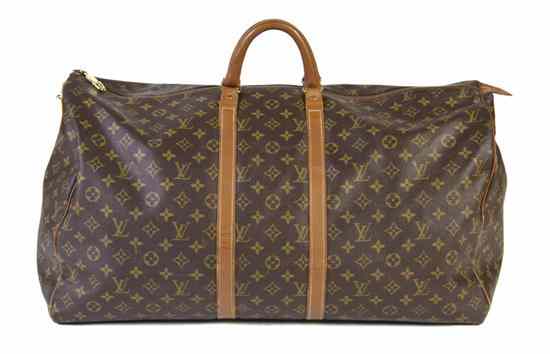 Appraisal: A Louis Vuitton Monogram Canvas Duffle Bag Stamped Louis Vuitton