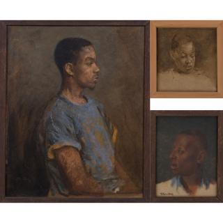 Appraisal: Herbert Steinberg - Three Male Portrait Studies Oil on board