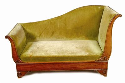 Appraisal: A th century French day bed with a mahogany moulded