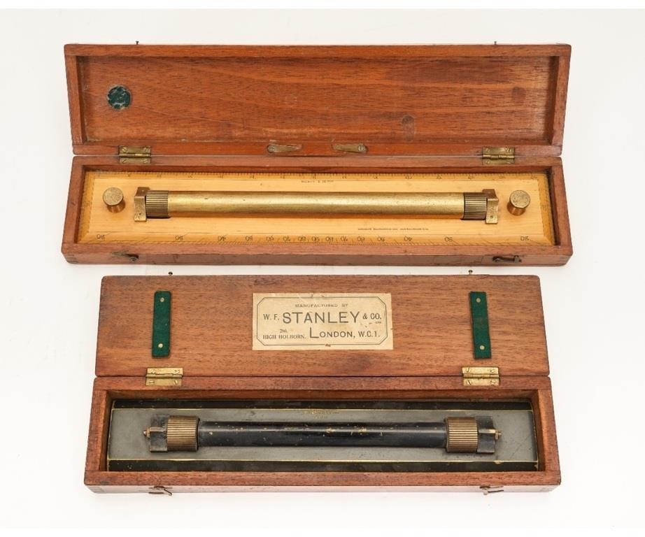 Appraisal: W F Stanley Co London rolling parallel rule with mahogany