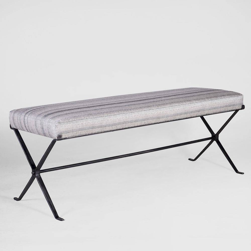 Appraisal: Modern Brushed Metal Bench x x in Condition Very minor