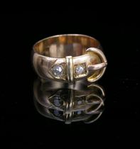 Appraisal: Mens Buckle Ring English Late th Century Handsome ring for