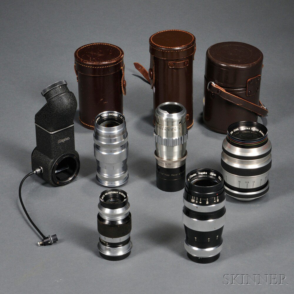 Appraisal: Various M Screw-mount Lenses a lens marked Hugo Meyer Co