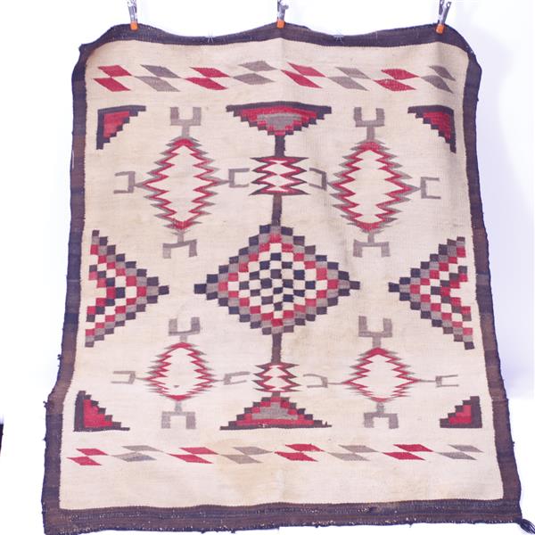 Appraisal: Crystal 's Navajo wool blanket weaving H x W