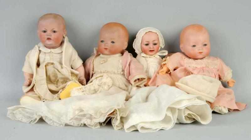 Appraisal: Lot of German Bisque Character Baby Dolls Description Bisque solid