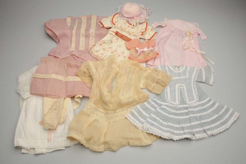 Appraisal: Lot Of Clothing For Antique Dolls Antique items include fancy