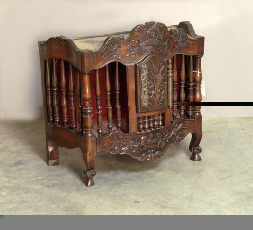 Appraisal: Carved fruitwood panetiere late th c h w