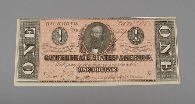 Appraisal: One dollar Confederate note February issue Friedberg CS- Uncirculated S