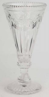 Appraisal: Glass Trumpet Vase cut glass applied base with star pattern