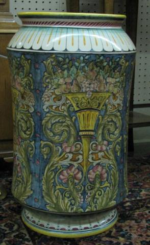 Appraisal: Italian Porcelain Floor Jardiniere with classic style painted decoration signed