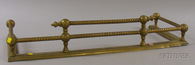 Appraisal: Brass Fireplace Fender ht lg dp in