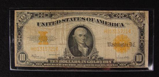 Appraisal: Gold Certificate FR signed Speelman White Series grades VG-F No