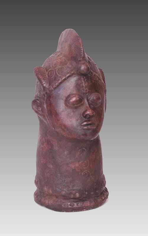 Appraisal: AFRICAN NIGERIAN STONE SCULPTURE '' x '' lbs