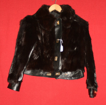 Appraisal: Beaver and Leather Collar Jacket