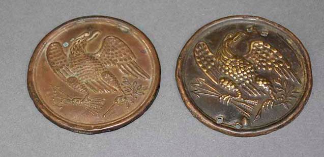 Appraisal: Civil War Federal Eagle Breatplates Federal Eagle Breatplates Packaging Insurance