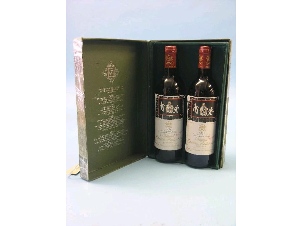 Appraisal: Chateau Mouton Rothschild two bottles within original case